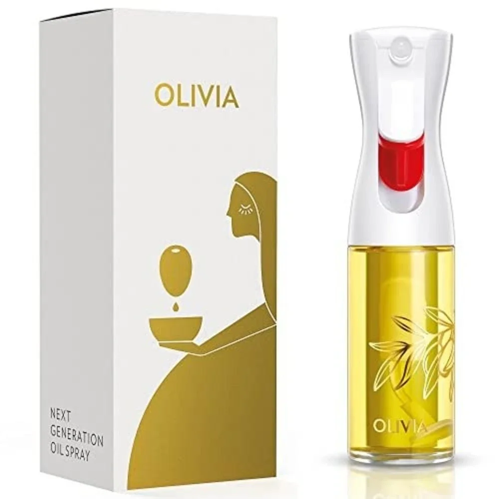 New! Olivia Signature advanced kitchen oil sprayer 4.4 ounces, clear with gold